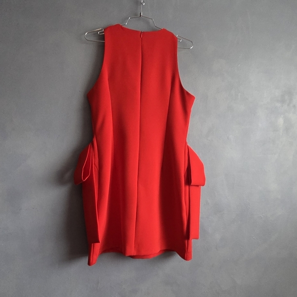 MISS ROSIER RED SLEEVELESS ACCENT BOW, MINI DRESS SIZE, M, NWOT - Picture 11 of 15